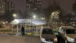 Снег пошел в некоторых районах Москвы.